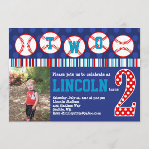 Invitation d'anniversaire de base-ball (2ème