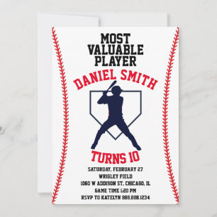 Invitation d'anniversaire de baseball
