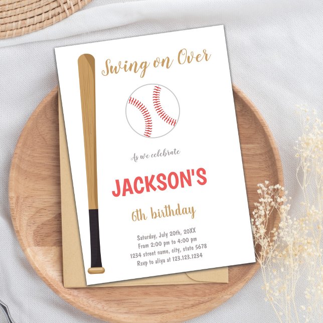 Invitation d'anniversaire de baseball (Baseballs Invitations)