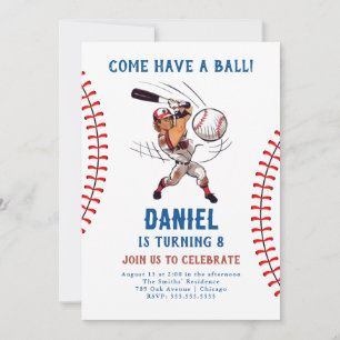 Invitation d'anniversaire de baseball