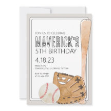 Invitation d'anniversaire de baseball