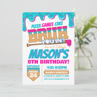 Invitation d'anniversaire de baseball Drip Bruh th