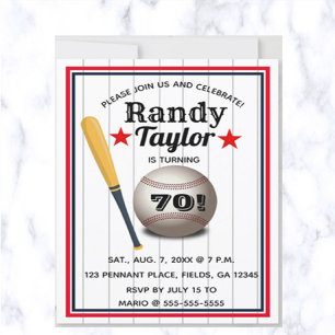 Invitation d'anniversaire de baseball modifiable