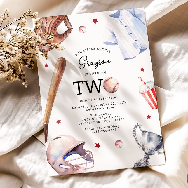 Invitation d'anniversaire de baseball pour enfants (Créateur téléchargé)