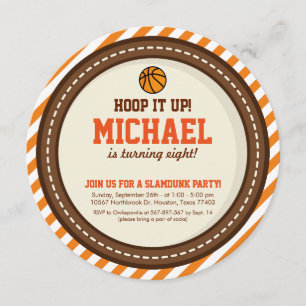 Invitation d'anniversaire de basket-ball