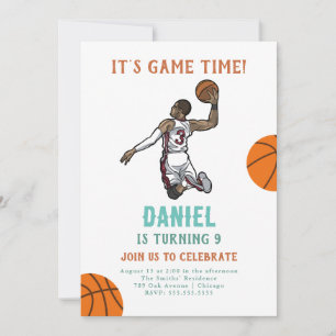 Invitation d'anniversaire de basket-ball
