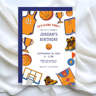 Invitation d'anniversaire de basket-ball