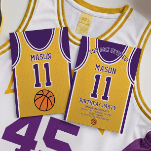 Invitation d'anniversaire de basket-ball