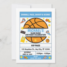 Invitation d'anniversaire de basketball