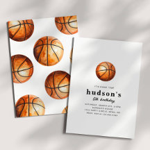 Invitation d'anniversaire de basketball minimalist