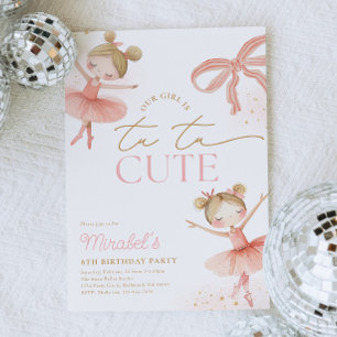 Invitation d'anniversaire de Blonde Ballerina