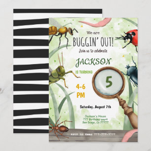 Invitation d'anniversaire de bogue modifiable