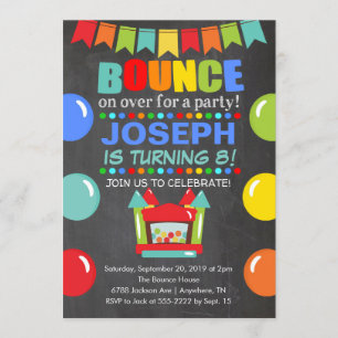 Invitation d'anniversaire de Bounce House