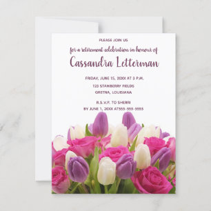 Invitation d'anniversaire de bouquet floral modifi