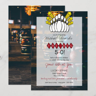 Invitation d'anniversaire de bowling