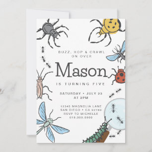 Invitation d'anniversaire de bug • Invitation d'in