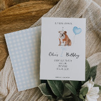 Invitation d'anniversaire de Bulldog anglais - Gar