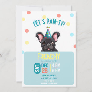 Invitation d'anniversaire de Bulldog en France