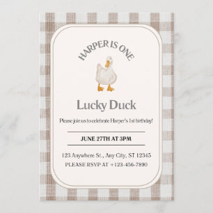 Invitation d'anniversaire de canard