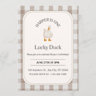 Invitation d'anniversaire de canard