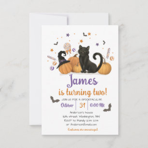 Invitation d'anniversaire de candy Halloween Spook