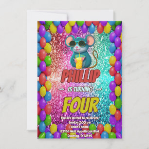 Invitation d'anniversaire de caractère personnalis