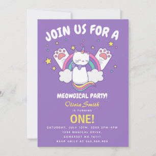 Invitation d'anniversaire de Caticorne