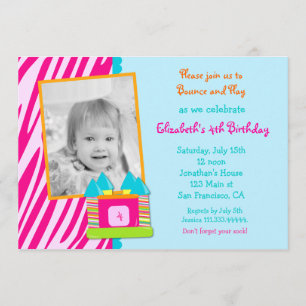 Invitation d'anniversaire de Chambre de rebond