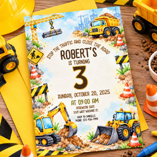 Invitation d'anniversaire de chantier de construct