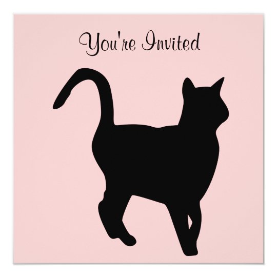 Invitation D Anniversaire De Chat Noir Zazzle Fr