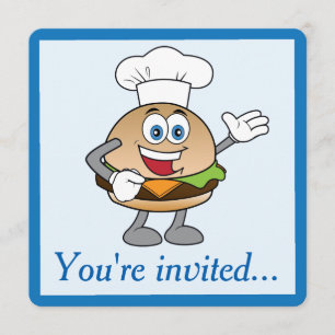 Invitation d'anniversaire de cheeseburger