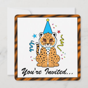 Invitation d'anniversaire de Cheetah Cub