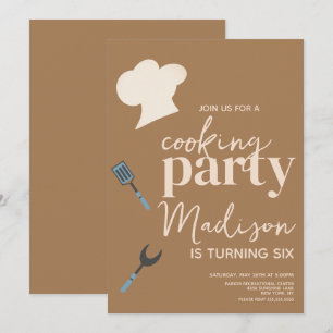 Invitation d'anniversaire de chefs cuisiniers