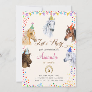 Invitation d'anniversaire de Cheval