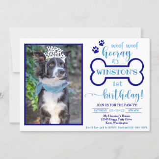 Invitation d'anniversaire de chien | Doggy Invitat