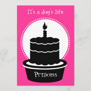 Invitation d'anniversaire de chien - la vie et la