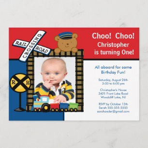 Invitation d'anniversaire de Choo Choo