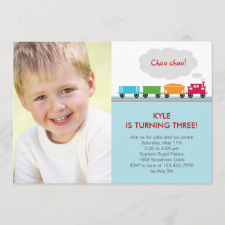 Invitation d'anniversaire de Choo Choo