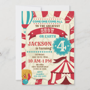 Invitation d'anniversaire de cirque / Invitation d