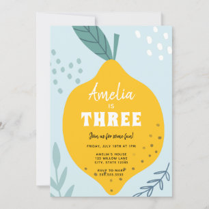 Invitation d'anniversaire de citron