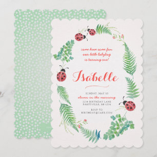 Invitation d'anniversaire de coccinelle