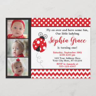 Invitations Coccinelle Anniversaires Zazzle Fr