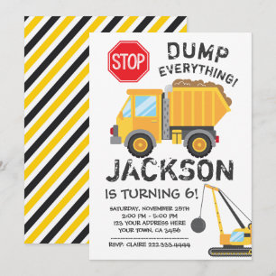 Invitation d'anniversaire de construction