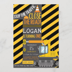 Invitation d'anniversaire de construction