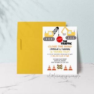 Invitation d'anniversaire de construction