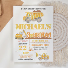 Invitation d'anniversaire de construction