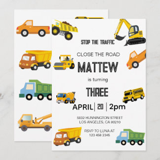 Invitation d'anniversaire de construction