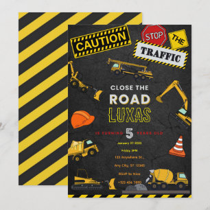 Invitation d'anniversaire de construction