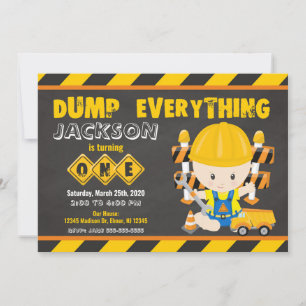 Invitation d'anniversaire de construction 1ère ann