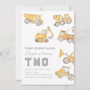 Invitation d'anniversaire de construction   Constr